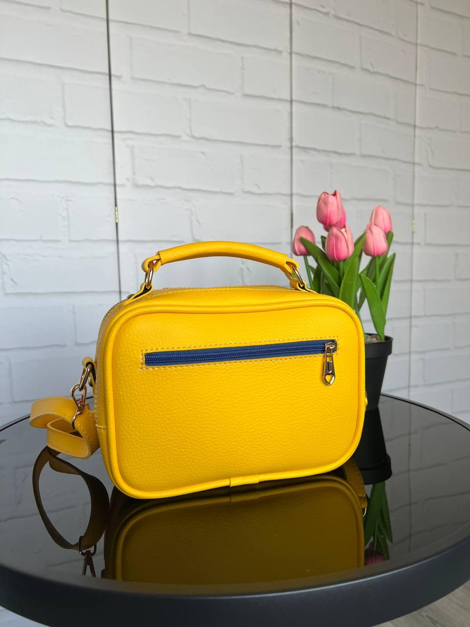 Сумка кросс-боди женская спортивная из экокожи Желтый (2732414508) - фото 7 Сумка кросс-боди женская спортивная из экокожи Желтый (2732414508) - фото 7