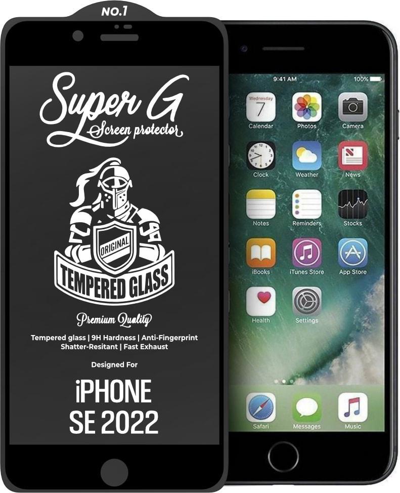 Защитное стекло Super G iPhone SE 2022 Black (36013)