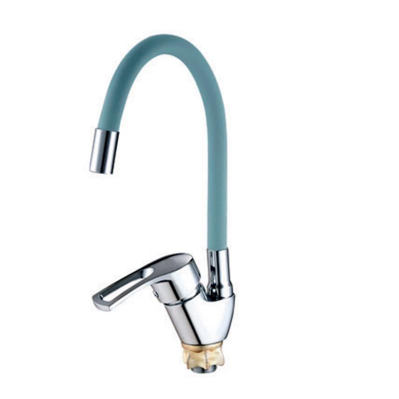 Змішувач для кухні MIXXUS YUB4-181 Reflector з сірим силіконовим виливом Gray (MI6483)