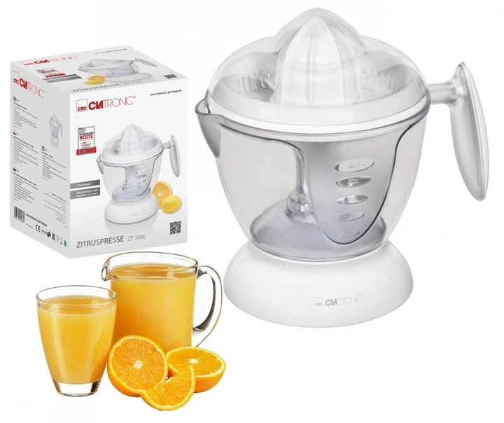 Соковижималка електрична для цитрусових Clatronic ZP 3066 40 Вт нержавіюча сталь (ZP3066)