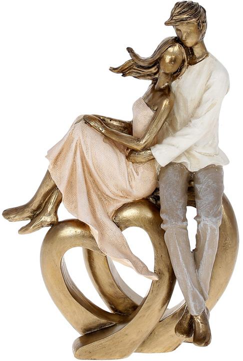 Декоративная статуэтка Влюблённые Сердца 16х8,5х23,5 см полистоун (BD-K07-114)