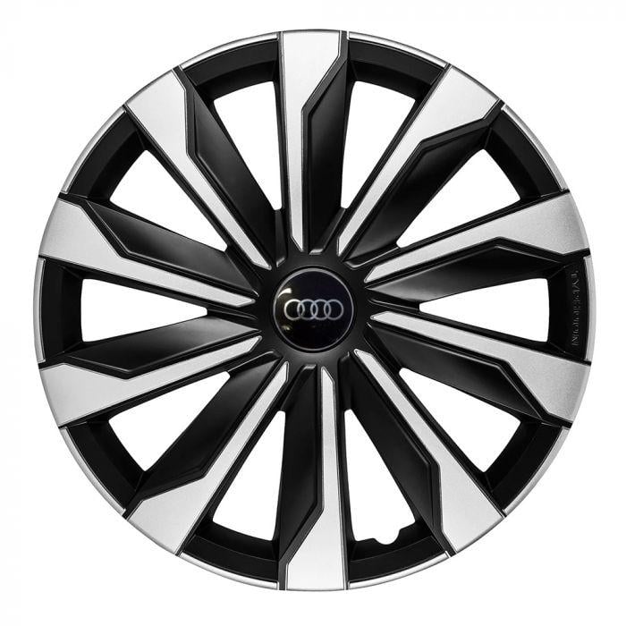 Колпаки 4 Racing Typhoon Audi 4 шт. R17 Silver/Black (29670106)