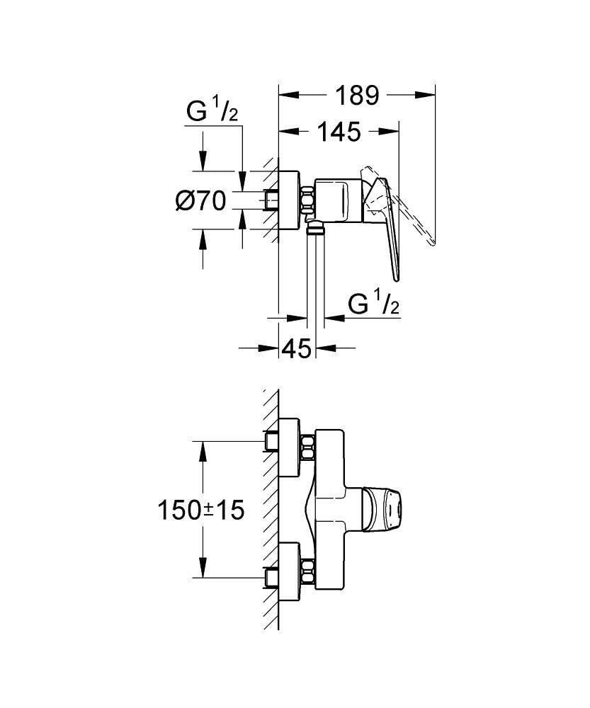 Змішувач для душу Grohe EUROPLUS 33577002 Хром (134519) - фото 2