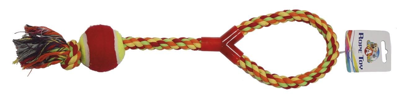 Игрушка для собак Croci канат грейфер с ручкой и мячиком 43 см (1199892568)
