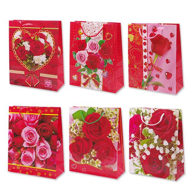 Пакет подарочный Flora микс 27х9х38 см 12 шт. (9410)