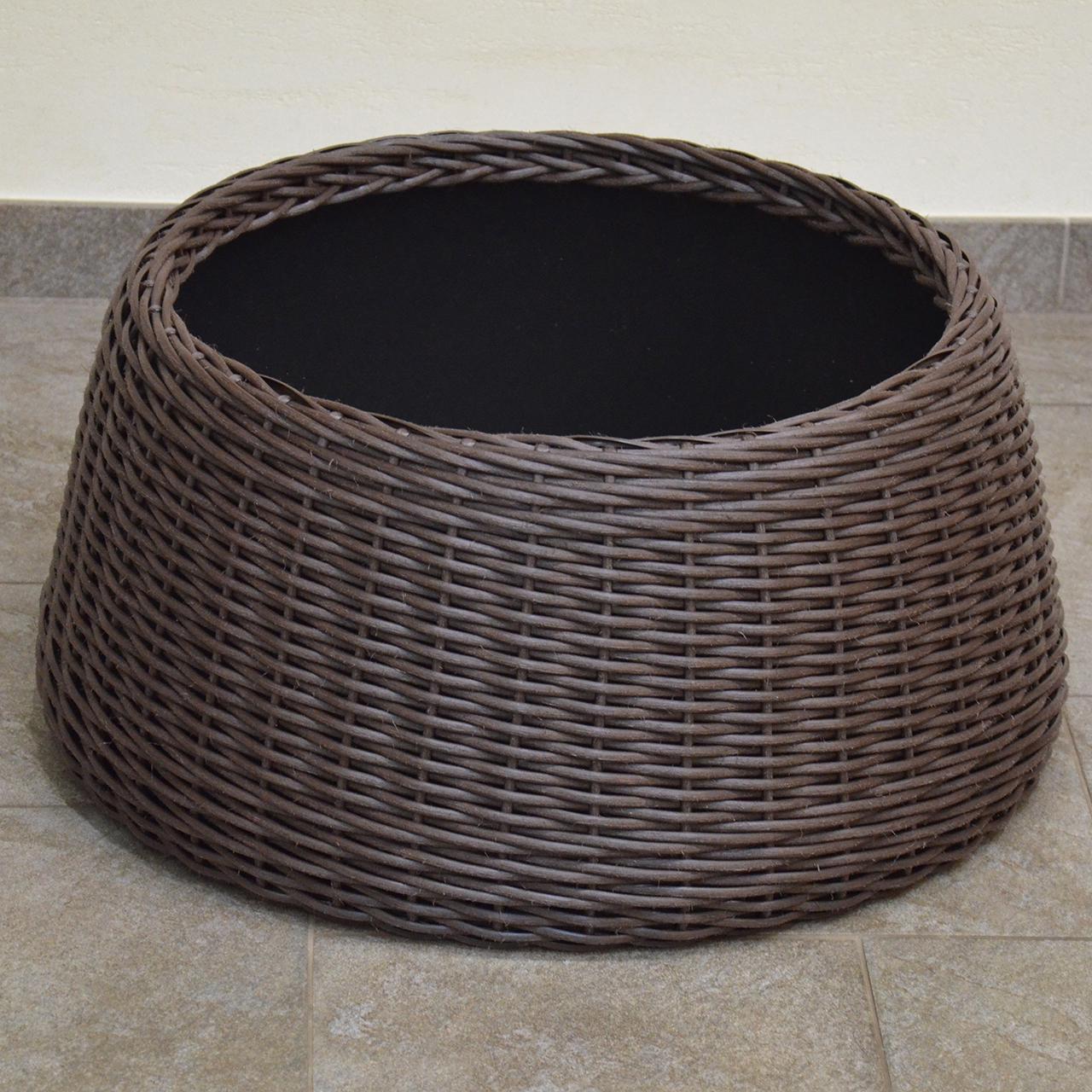 Подставка-юбка под елку плетеная из искусственного ротанга/ручной работы L Чесаный венге (23297119) - фото 5