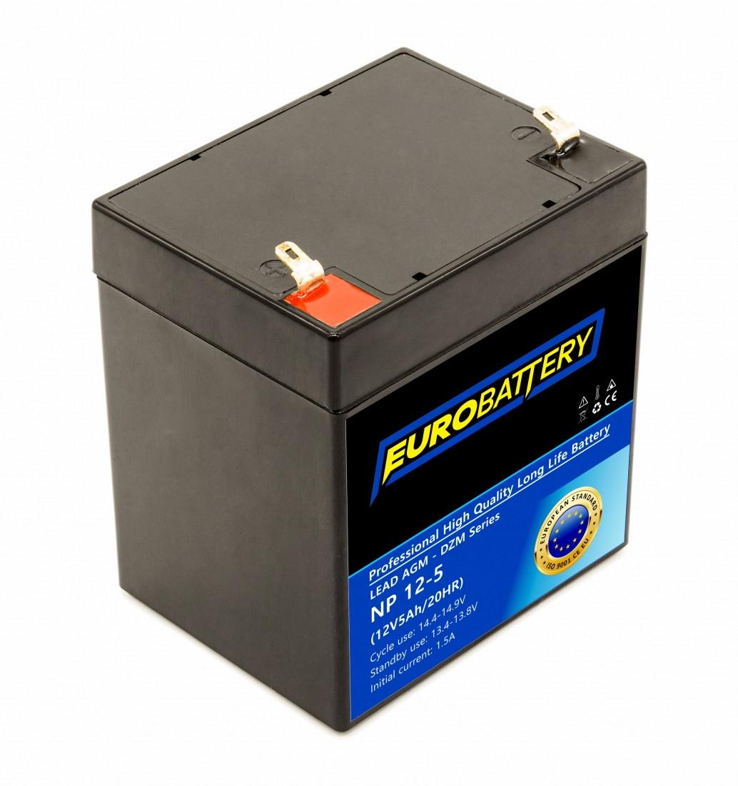 Аккумулятор для ИБП EuroBattery AGM NP 12-5 DZM 12V 5,0 Ач (822) - фото 1