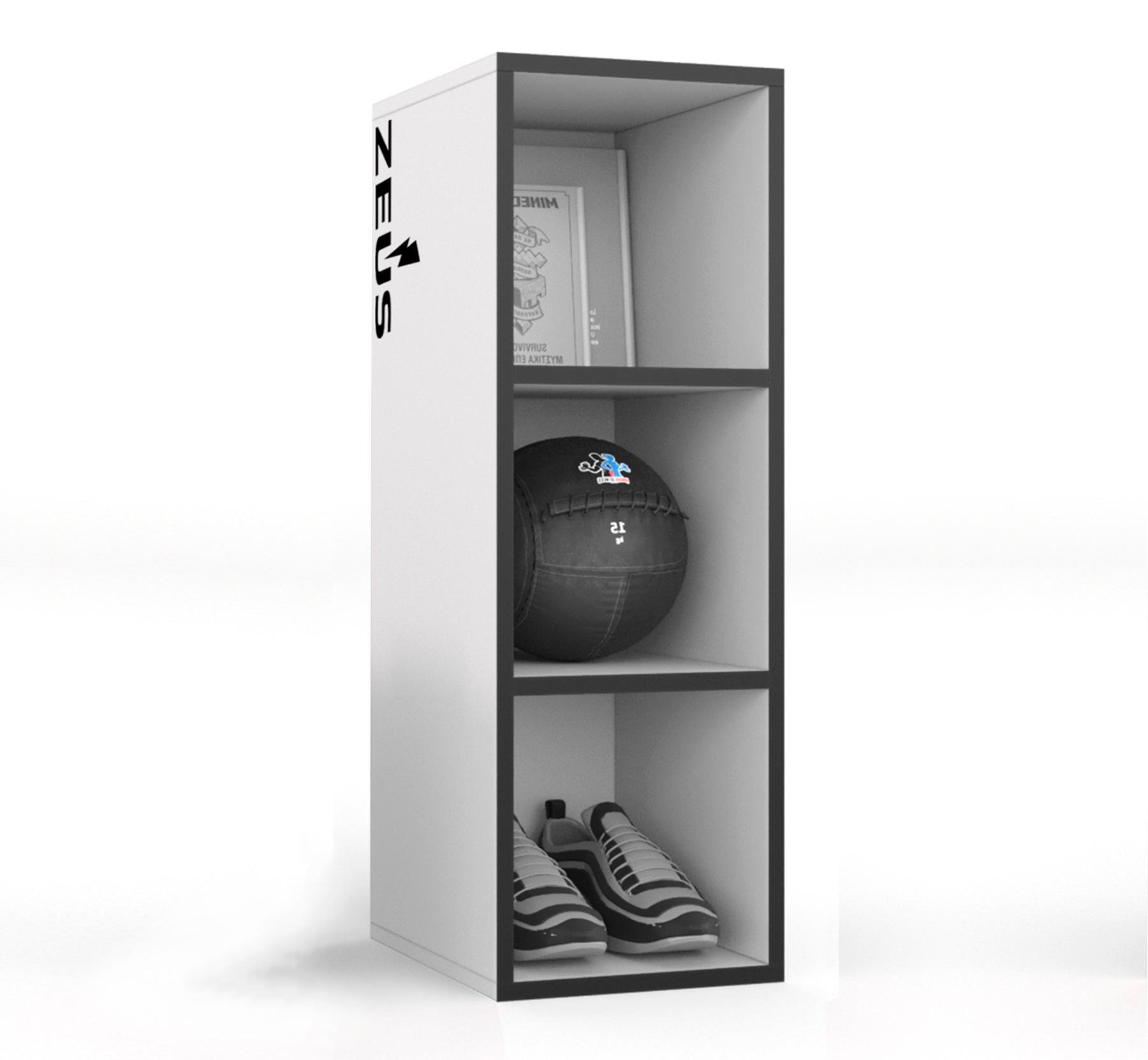 Стеллаж открытый Zeus Q'Drat-1 ЛДСП Белый/Черный (QD-1WB)