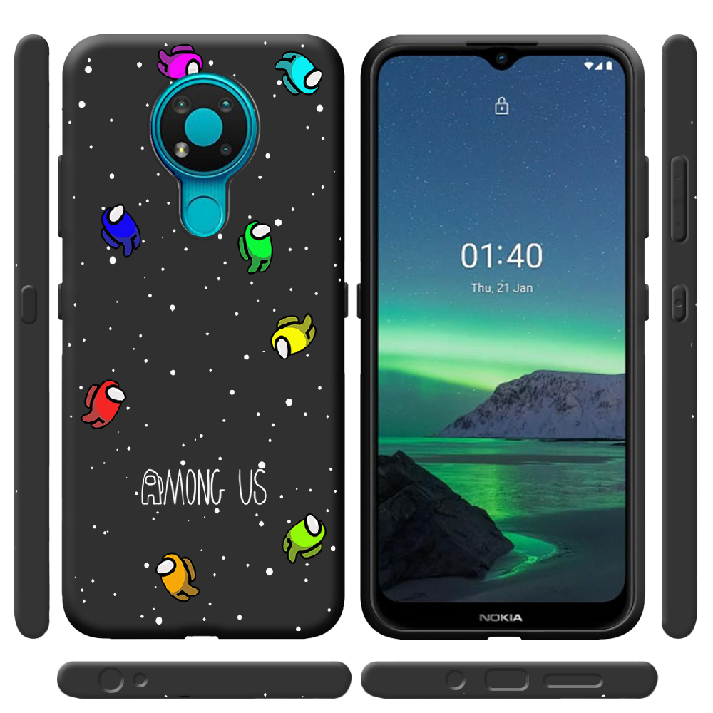 Чохол Boxface Nokia 3.4 Among Us Invisible Чорний силікон (41292-bk76-43219) - фото 2