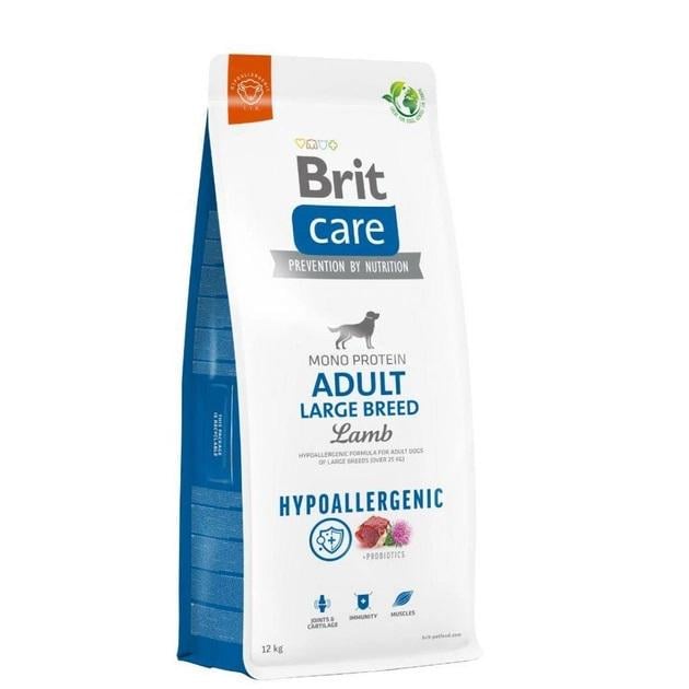 Корм сухий Brit Care Hypoallergenic Large Breed Lamb для дорослих собак великих порід з ягням 12 кг