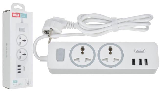 Подовжувач мережевий XO WL04 3USB 1,8 м Білий (1905395186) - фото 2 Подовжувач мережевий XO WL04 3USB 1,8 м Білий (1905395186) - фото 2