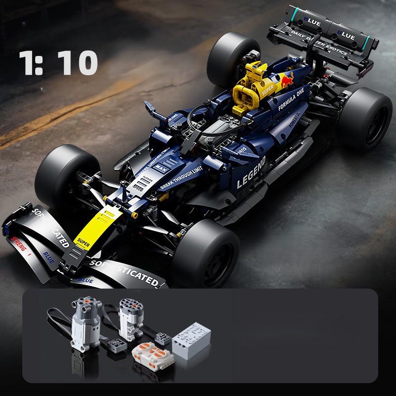 Конструктор на радиоуправлении 1:10 Red Bull Racing F1 Формула 1 гоночная машина с мотором и пультом 56 см Синий (RB20) - фото 3