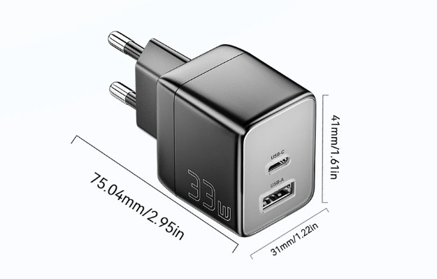 Зарядное устройство Essager 33W GaN PD USB-C и USB-A Black (0246) - фото 4 Зарядное устройство Essager 33W GaN PD USB-C и USB-A Black (0246) - фото 4