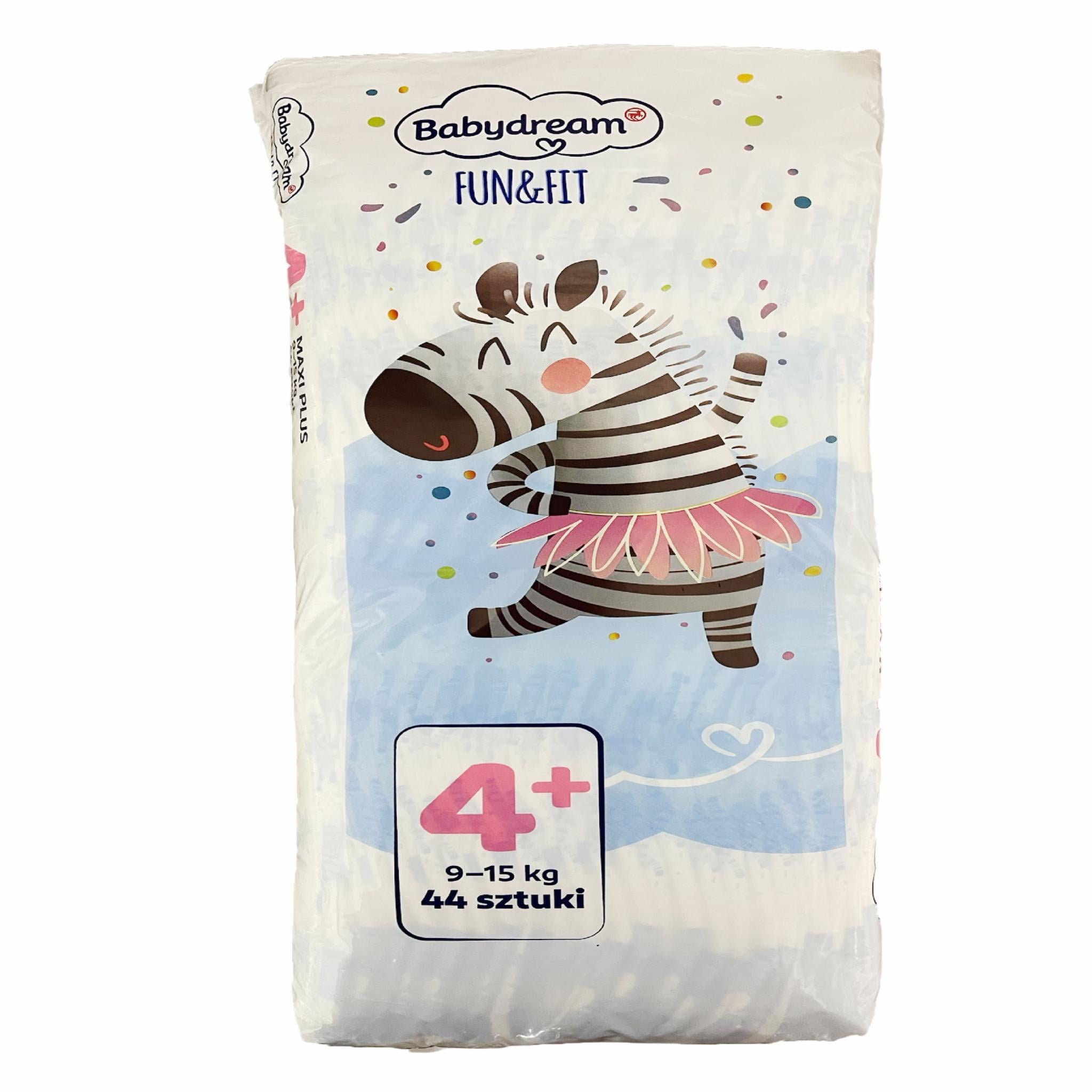 Подгузники Babydream FUN&FIT 4+ Maxi 9-15 кг 44 шт. (122173690)