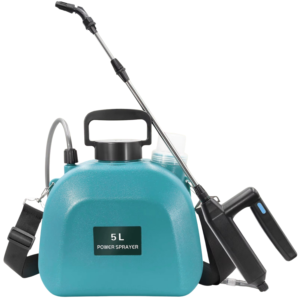 Опрыскиватель ручной аккумуляторный пластиковый наплечный 5 л Бирюзовый (32943485)