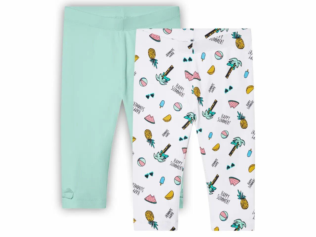 Набір дитячих велосипедок на резинці для дівчинки Lupilu 122-128 см 2 шт. Білий/М'ятний (26022115C)