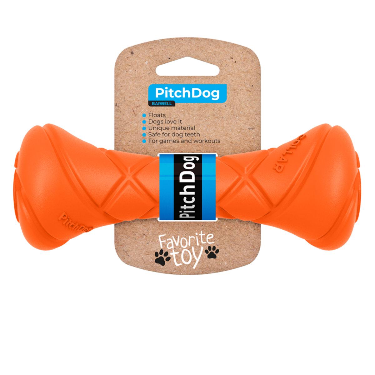 Іграшка для собак Collar Pitchdog barbell гантеля 19 см Помаранчевий (62394)