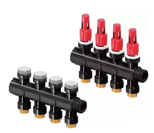 Коллектор модульный Uponor пластиковый с 6-ю расходомерами (1030585) Коллектор модульный Uponor пластиковый с 6-ю расходомерами (1030585)