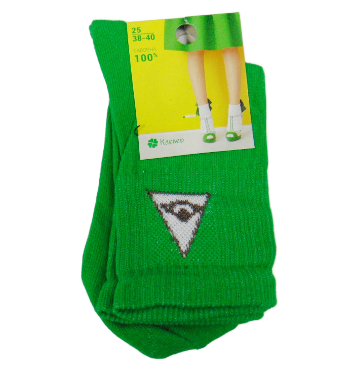 Носки Клевер хлопчатобумажные р. 38-40 Зеленый (1969426748)