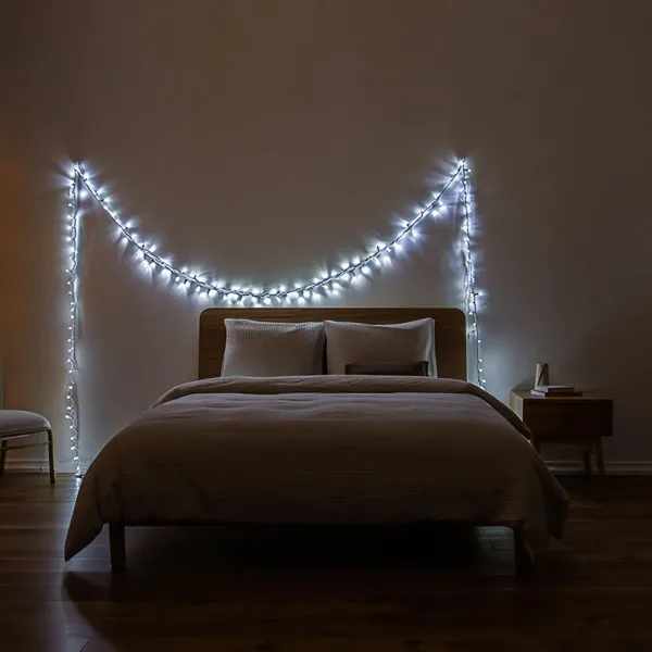 Гірлянда нитка 160 LED 16 м чорний провід Білий - фото 3