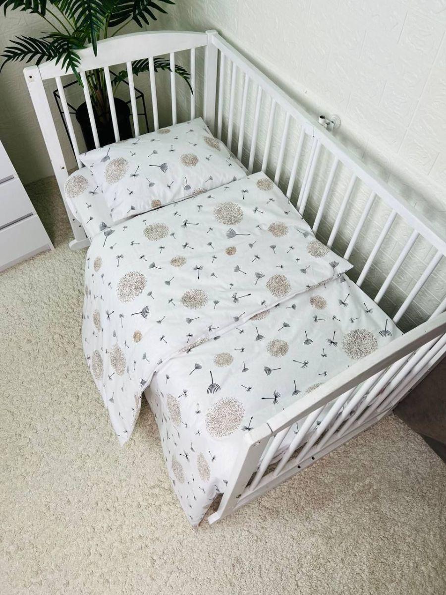 Комплект постільної білизни дитячий наволочка/підковдра/простирадло 120х60 см (7730)