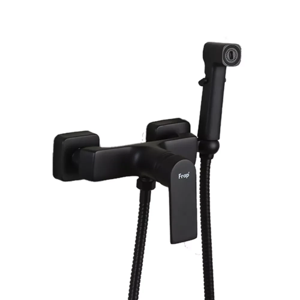 Гигиенический душ со смесителем Frap F2071-6 Черный (F2071-6) Гигиенический душ со смесителем Frap F2071-6 Черный (F2071-6)