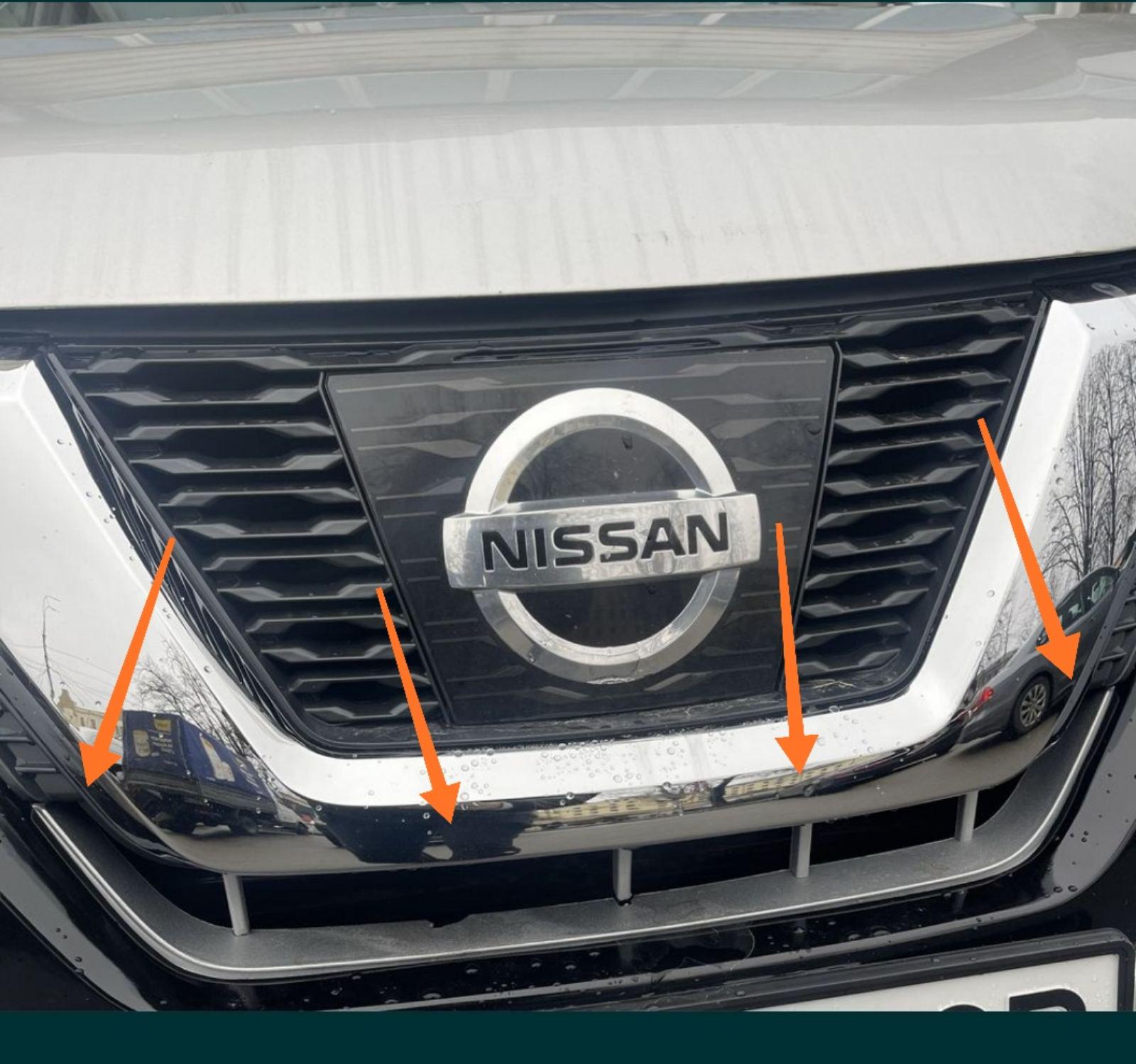 Решітка в бампер Nissan Xtrail T32 2016-2021 (27476032) - фото 6 Решітка в бампер Nissan Xtrail T32 2016-2021 (27476032) - фото 6