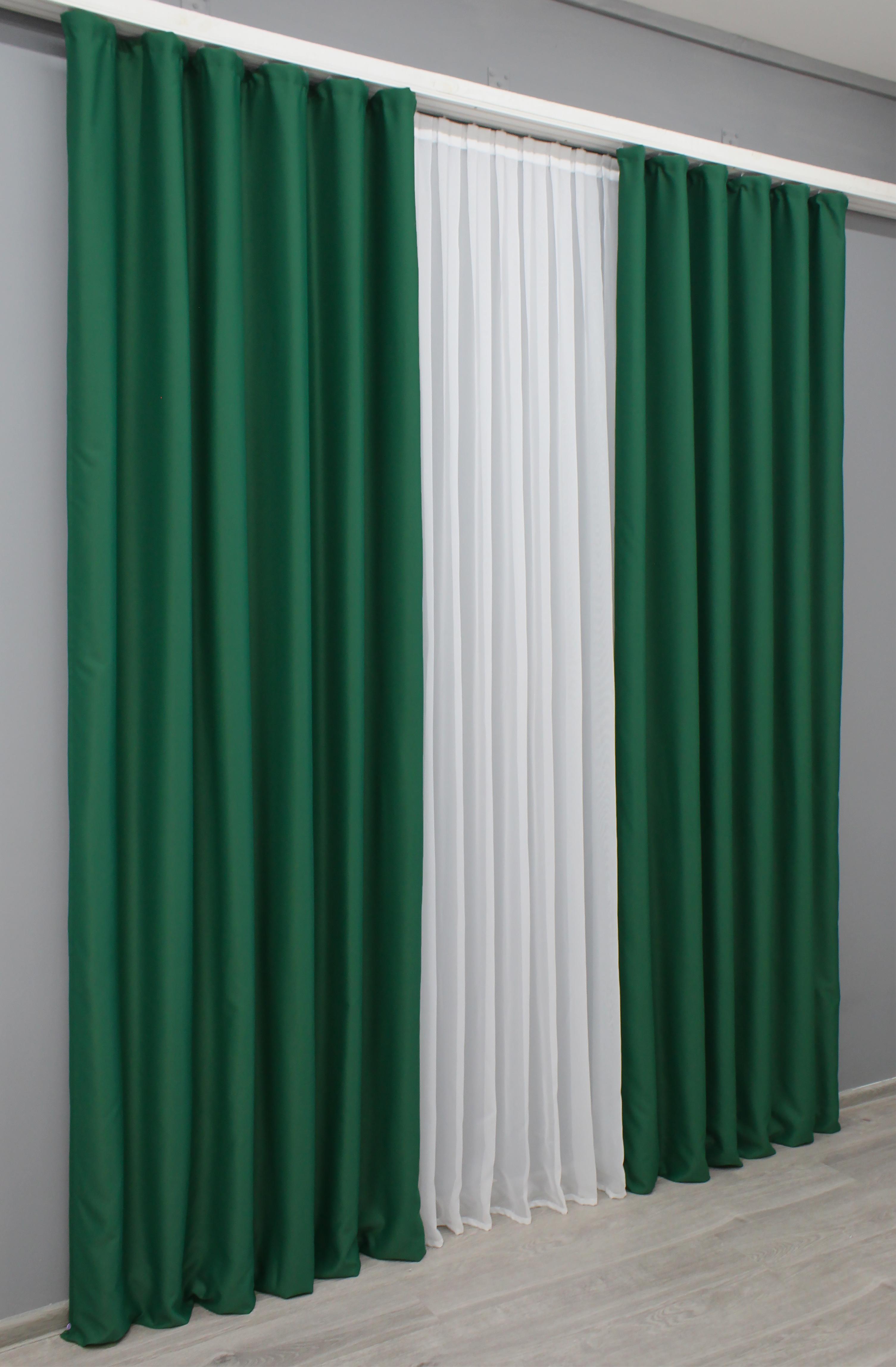 Комплект штор VR-Textil Midnight № 1398ш блекаут 100х290 см 2 шт. Зелений (31-787) - фото 3 Комплект штор VR-Textil Midnight № 1398ш блекаут 100х290 см 2 шт. Зелений (31-787) - фото 3