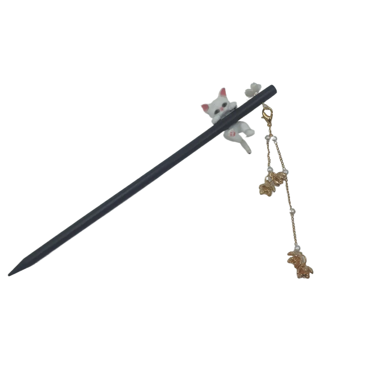 Заколка для волос Котик с подвеской 18 см (28109)
