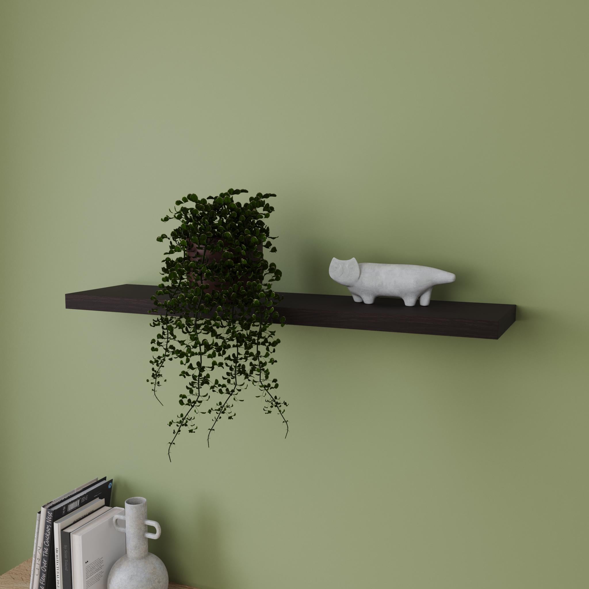 Полка навесная скрытого монтажа настенная 700x28x190 мм Венге (A-149)