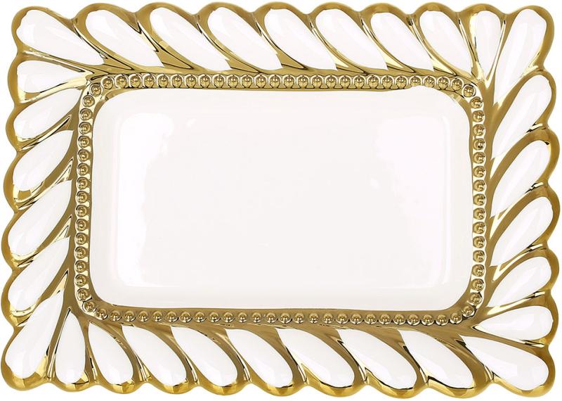 Страна фарфоровая Gold Luxury Tiffany 4 шт. 25х18 см