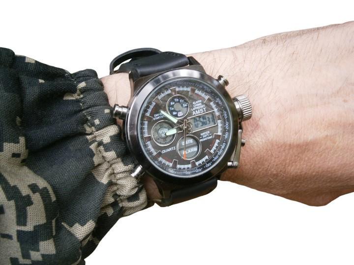 Часы мужские AMST AM3003 ударопрочные Черный (2104618451) - фото 2 Часы мужские AMST AM3003 ударопрочные Черный (2104618451) - фото 2