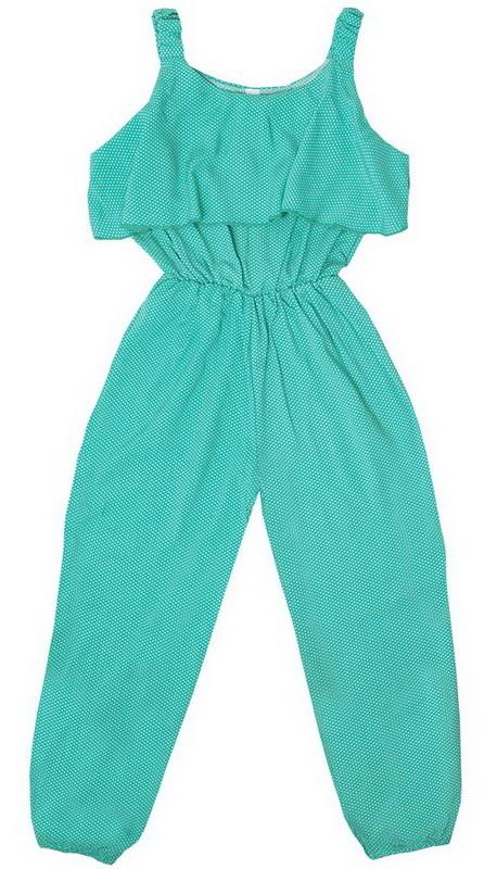 Комбинезон детский хлопковый для девочки Gabbi Лето 98 см Зеленый (11572)