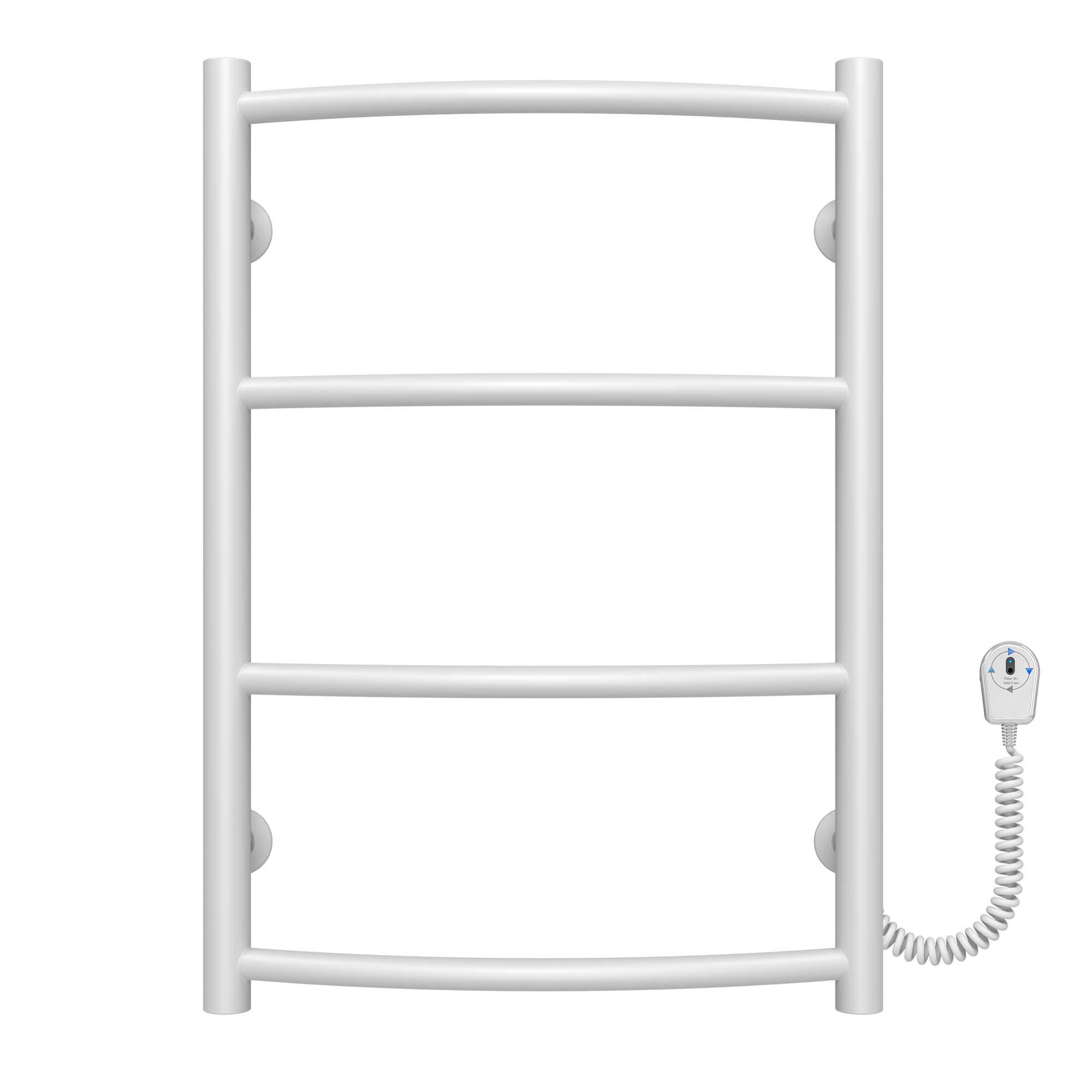 Полотенцесушитель электрический Deffi Классик П4 EF16 правое подключение нержавеющая сталь 400х600 см Белый (C.DK.60.40.4.E.W.R.5)