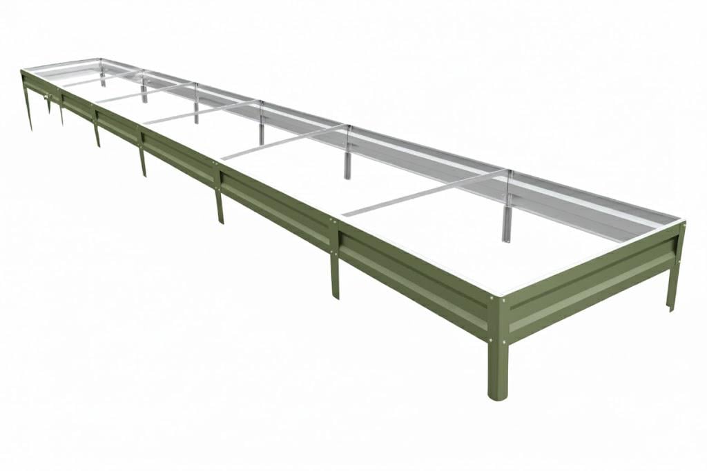 Грядка оцинкованная SIMBUD 0,45 мм 6х0,8 м RAL6020 мат (30668732)
