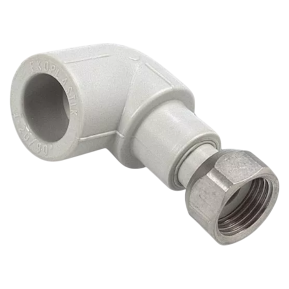 Колено Ekoplastik с накидной гайкой 20 мм x 3/4" (UIN-SKOM02025X)