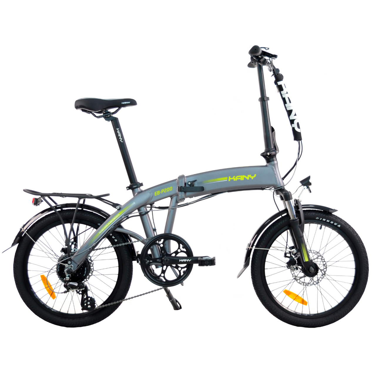 Велосипед з електроприводом складаний FLD AL KANY 20" 250W 36v 10,5ah 40 км запас ходу Сірий