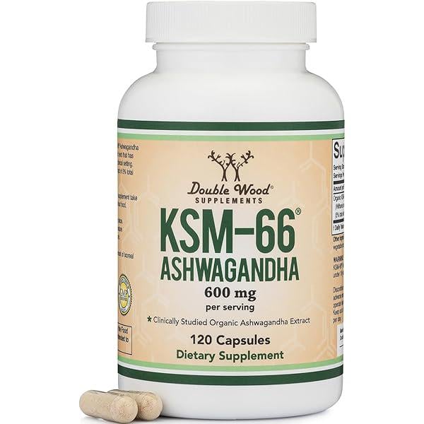 Ашваганда Double Wood Supplements Ashwagandha KSM-66 120 кап. 600 мг