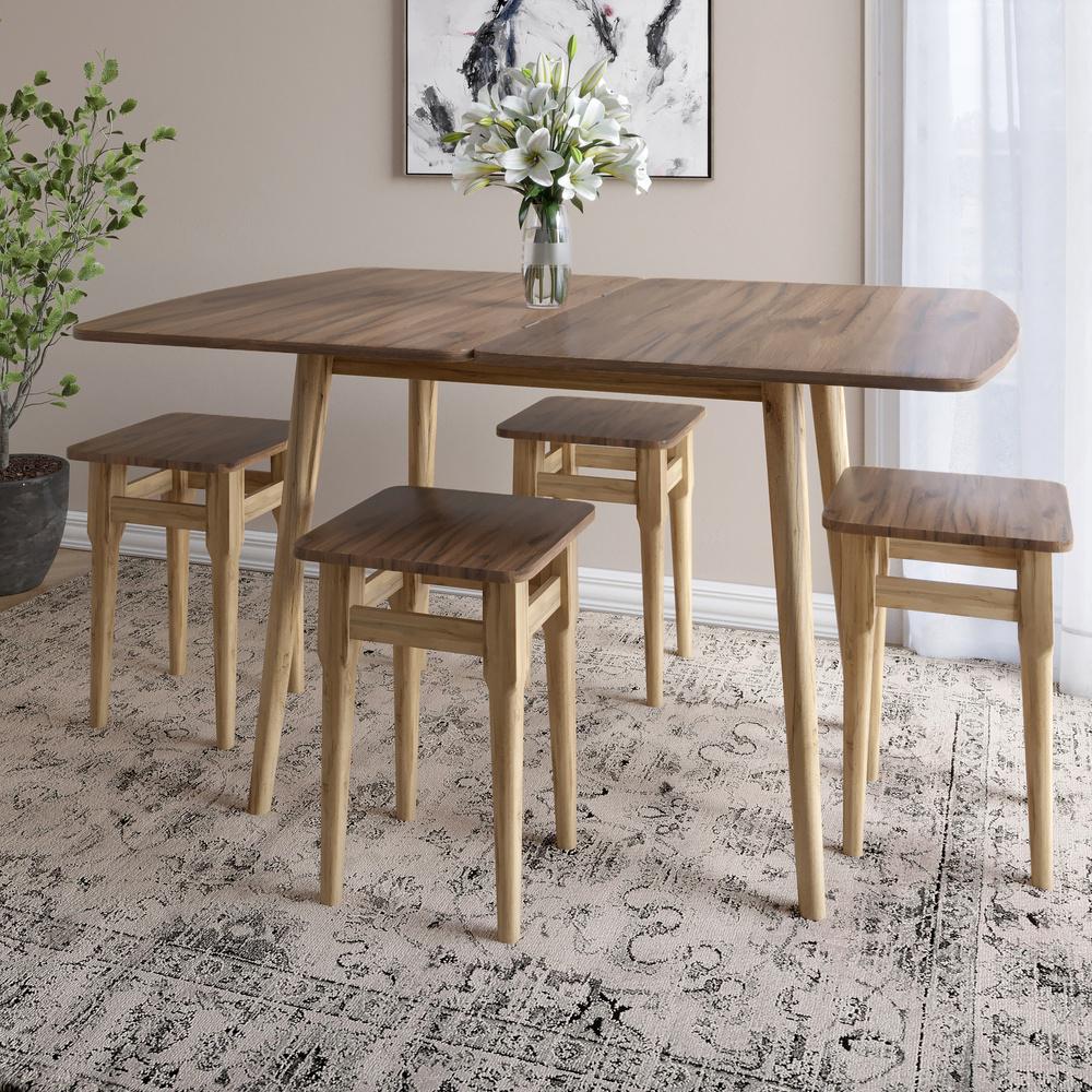 Обеденный стол Lion Майами-3 раскладной деревянный 90х60/90х120 см Дуб леворно (000-000-2605)