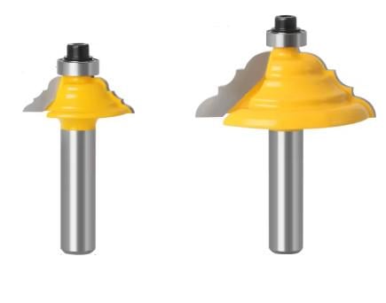 Комплект фрез по дереву кромочных с подшипником хвостовик 8 мм 2 шт. (F587) Комплект фрез по дереву кромочных с подшипником хвостовик 8 мм 2 шт. (F587)