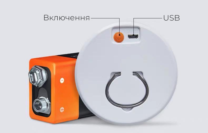 Ліхтарик акумуляторний IC Energy магнітний розкладний для кемпінгу 6 Вт LED/6500К 2500мАг - фото 5