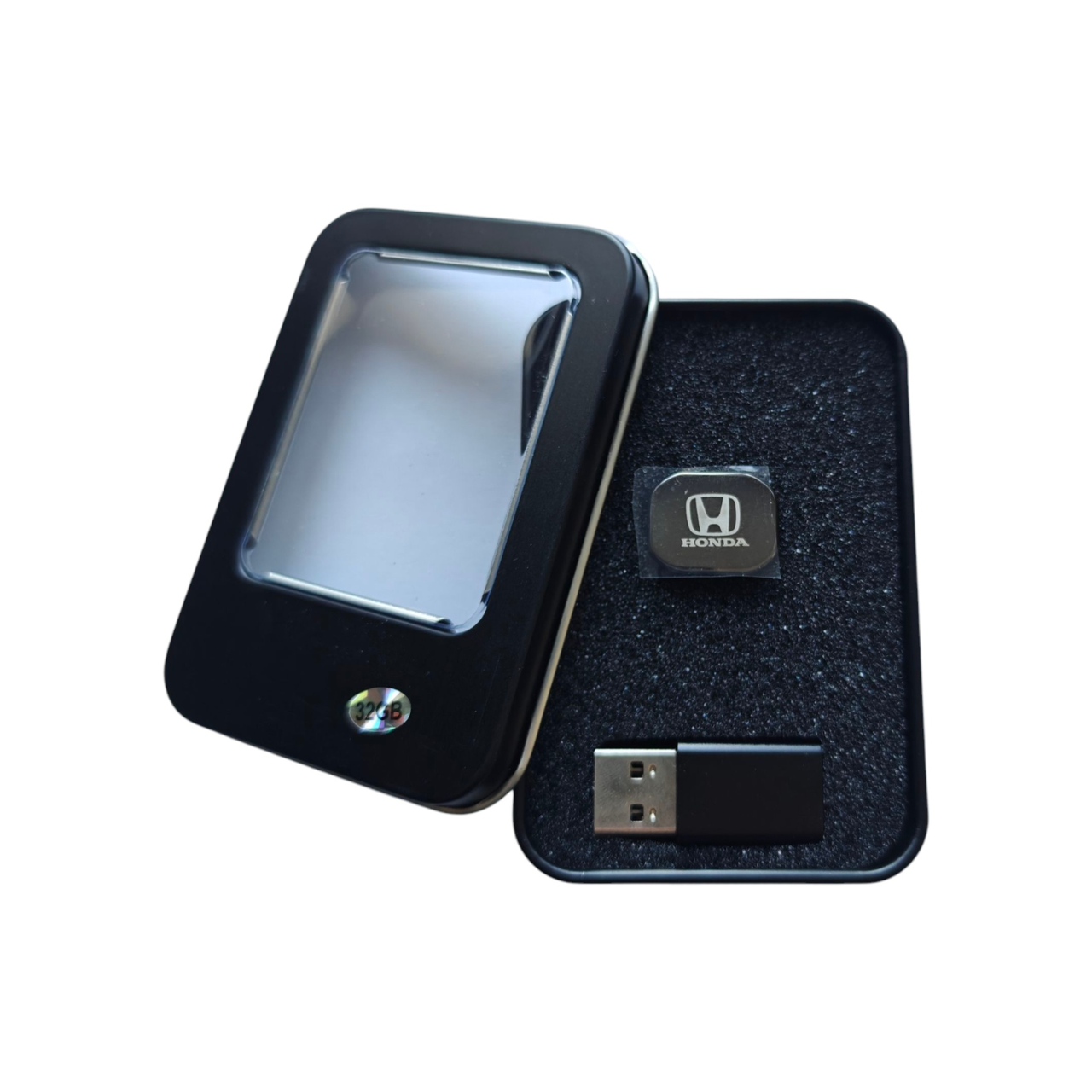 Флеш-пам'ять USB з логотипом авто Honda 32 ГБ Type-C з перехідником USB (2554677775)