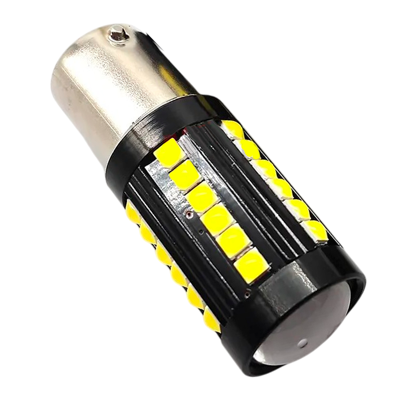 Автомобильная лампа светодиодная 1156 BA15S 3030х33 SMD 10 Вт линза CunBas обманка 12-24 В (2506298097)
