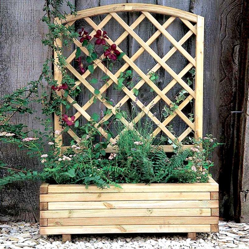 Кашпо со шпалерой из дерева Тронга Бланже (КШР-000201)