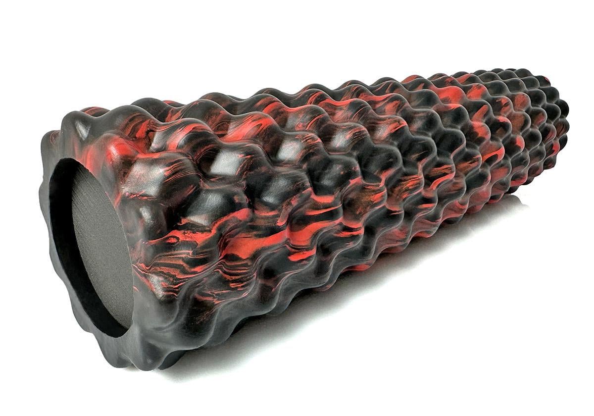 Массажный ролик EasyFit Bubbles 45 см Черный/Красный (EF-2063)