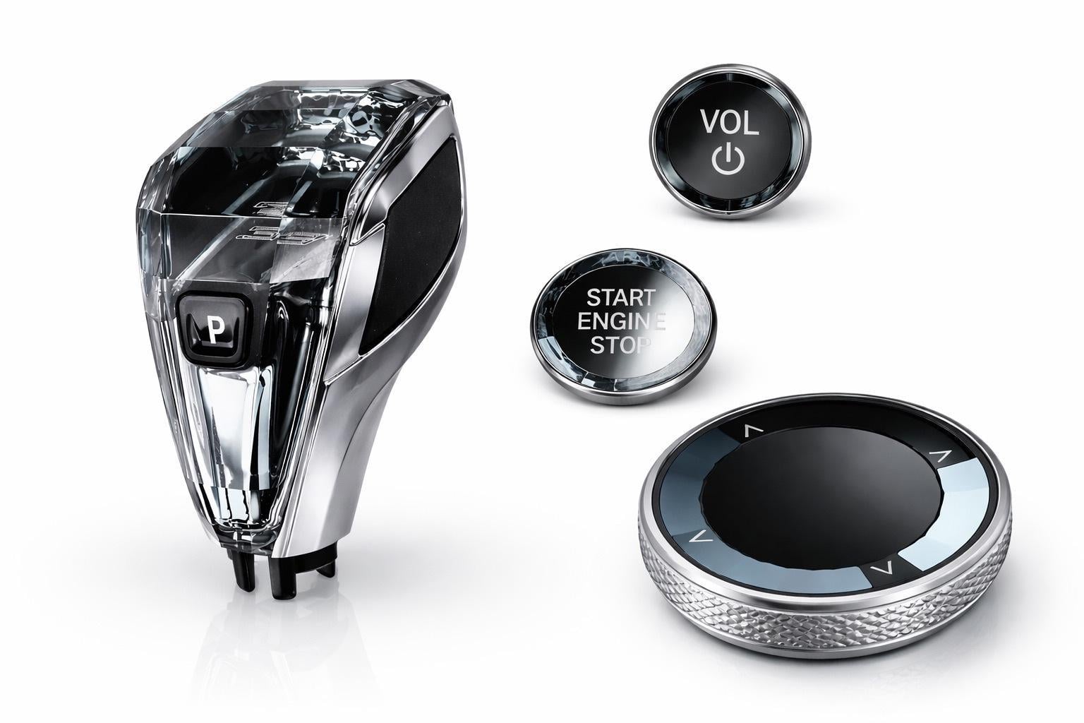 Комплект хрустальных элементов салона GBT селектор АКПП/кнопки для BMW X5 G05 2019- гг. Черный (187937)