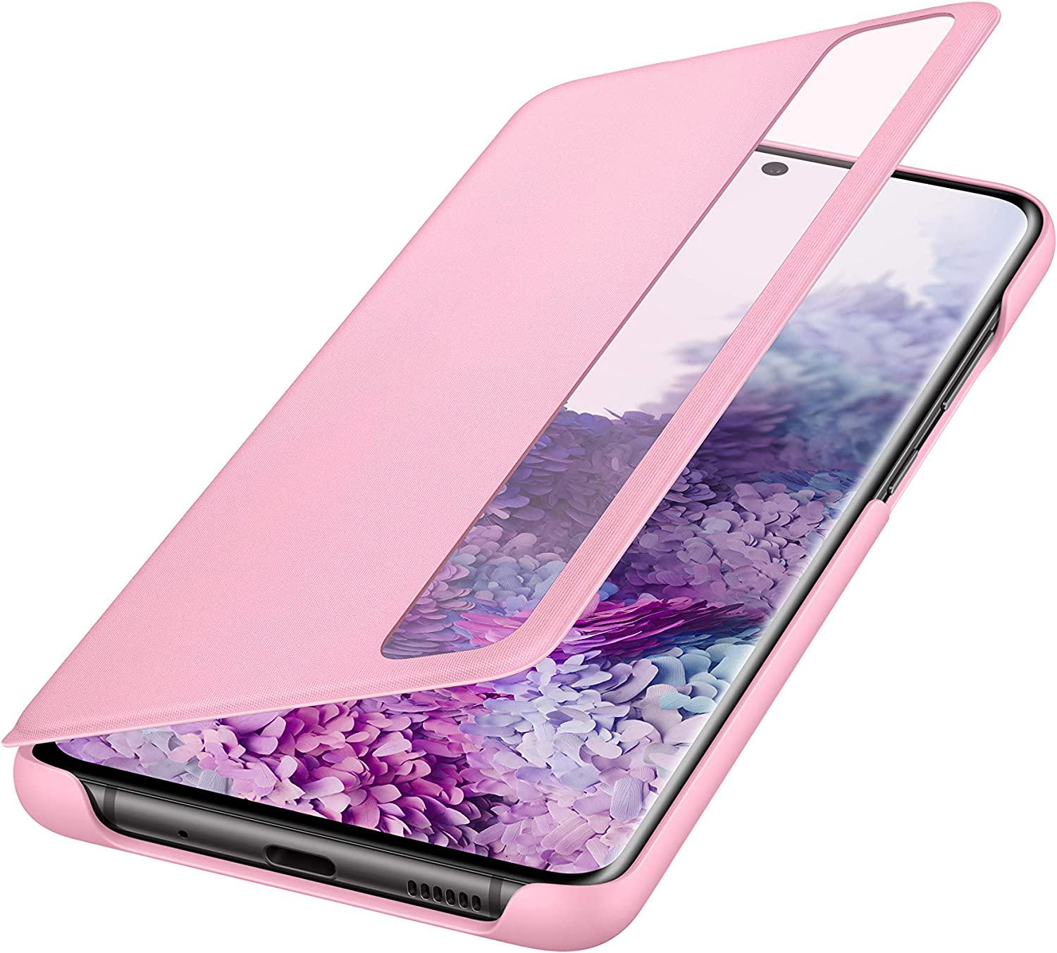 Смарт чехол книжка Samsung Galaxy S20 Plus SM-G985 S-View (Clear View) Flip Cover Pink Розовый - фото 4