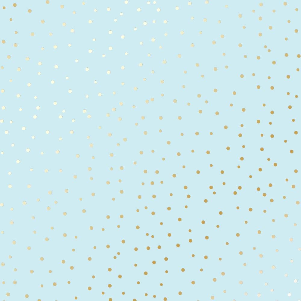 Лист бумаги односторонний Golden Drops с фольгированием 30,5х30,5 см Blue