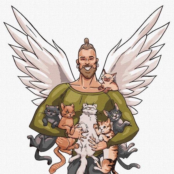 Картина по номерам Идейка Спаситель животных 30х30 см в термопакете (КНО4352-mt)