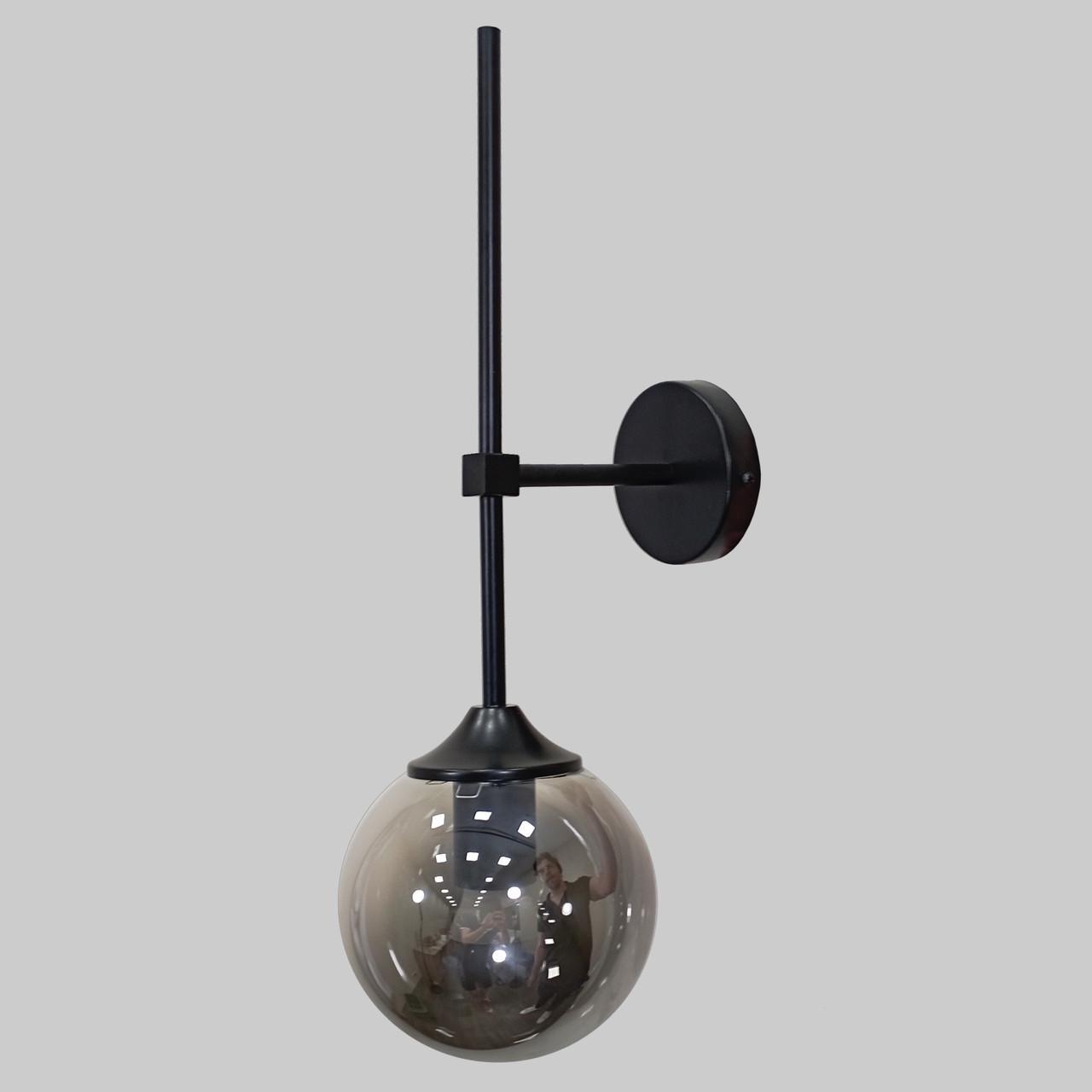 Бра на 1 лампу Bulb Чорний (52-LW9521-1 BK+BK)